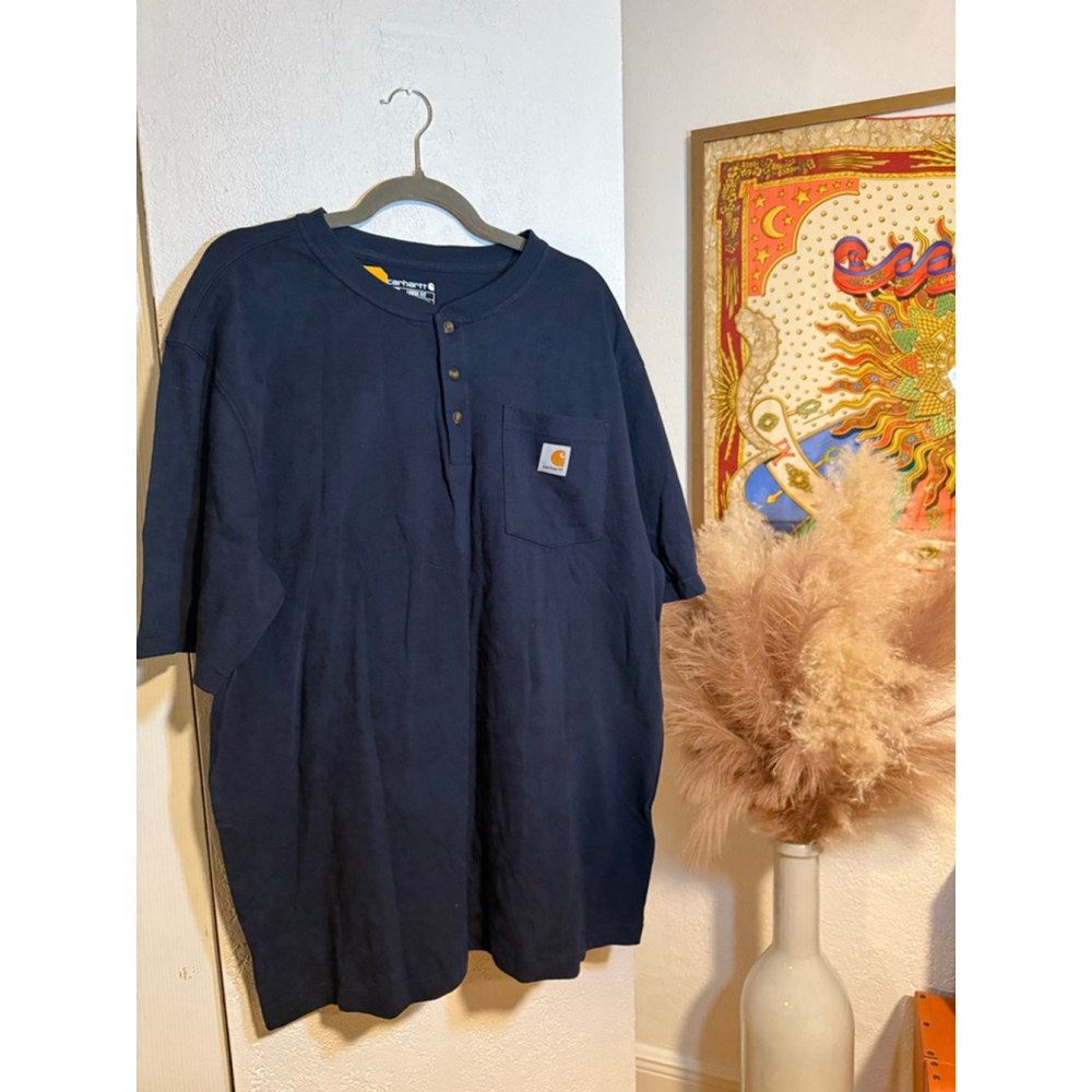 NWT, Carhartt Men's Loose Fit Heavyweight w pocket Henley Tshirt, Large